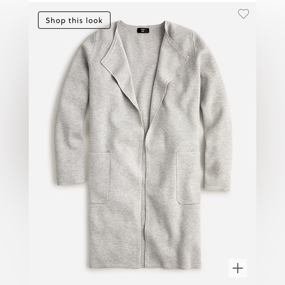 J Crew Juliette collarless sweater-blazer